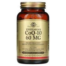 솔가 Solgar 채식 코엔자임Q-10 60 mg 180 식물성 캡슐, 5개