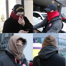 후드넥워머 스키마스크 겨울멀티마스크 넥후드워머, 블랙