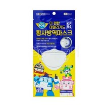 폴리황사마스크 KF94 어린이/유아용 로보카폴리 황사마스크(끈조절가능), 화이트(1매입)25팩