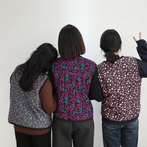 할머니조끼 할머니옷 겨울 방한 김장조끼 촌캉스 어르신 따뜻한 누빔 꽃무늬패딩 단체복