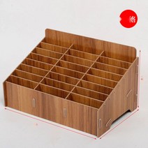명함수납함 핸드폰 오피스 호텔 꽂이 스탠드 사무실 케이스, 24칸브라운