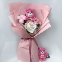 산리오 케어베어 미니 인형 꽃다발 4종 유치원 졸업식 학예회 발표회 선물, 분홍