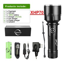 김병만 해루질 수중랜턴 대륙의실수 xhp70 전문 다이빙 손전등 18650 고출력 수중 led 토치 빛 ipx8 방수 스쿠버 다이빙 강력한 랜턴 281, xhp70 h