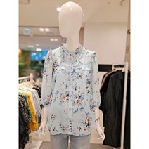 꼼빠니아 여성 여름 블라우스 플라워 패턴 쉬폰 블라우스 CACU4 WRB910 NC대전유성점