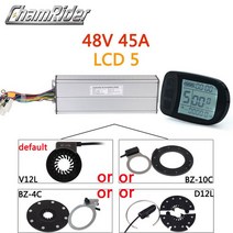 전기자전거 악세사리KT 컨트롤러 48V 모터 52V Ebike 1500W 듀얼 사인파 LCD 디스플레이 PAS Bafang, 16 48V 1500W LCD5, 한개옵션1