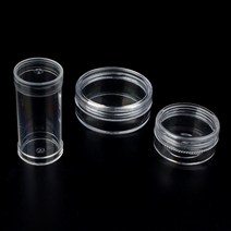 소분통 미니 소분용기 원형통 플라스틱 보관 투명 병, 제품선택, 납작 대, 1개