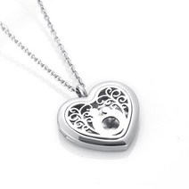 행운 Ijp0180 체인 선물로 316l 스테인레스 스틸 하트 향수 lockets 30mm 아로마 테라피 펜던트 에센셜 오일 디퓨저 목걸이