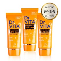닥터비타 미백 주름개선 자외선 차단 3중 기능성 비타민 선크림 50g (SPF50  / PA   ), 3개