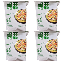 KOREAN PANCAKE MIX 곰표 부침가루 1kg 레트로 감성 파전 김치전 고추전 호박전, 4개