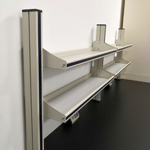 실험실 약품 보관 선반 과학실 벽면 시약 랙 실험대, free, 중간 1900x300x750(2층)