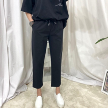 [에이스토리] 여자 봄가을 슬렉스 바스락 밴딩 스판 9부 베기 팬츠