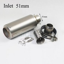 51mm 60mm 범용 오토바이 레이싱 배기 이스케이프 수정된 더트 핏 자전거 머플러 R1 R3 R6 S1000RR CBR600RR CBR1000RR, Y Laser