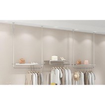 매장용 옷가게 행거 천장고정 스테인리스 심플 인테리어 옷걸이, 150cm x 100cm