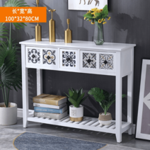 폭좁은콘솔 수납장 엔틱 현관 미니콘솔, 화이트 5서랍