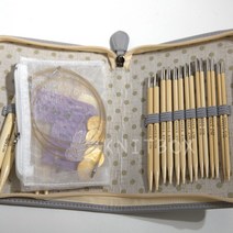 튤립 캐리C 롱팁 교체식 회전 줄바늘세트 (TCC-10)carry C Long 조립식 대나무 줄바늘 세트 그레이 케이스, 단품