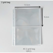 세로책꽂이 책꽂이 책정리A5 윤기 나는 바인더 사진 수집 도서 젤리 컬러 저널 본드 노트 의제 주최자 플래, 12 2 Grid Bag 10pcs