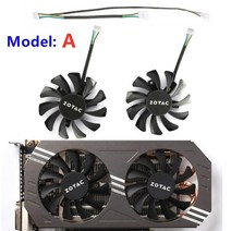 그래픽카드 팬 수리 부품 75mm ga81s2u pftg gtx970 ga81o2u dc 12v 0 38a 쿨러 zotac geforce gtx 970 4gb 4pin 그래픽, 협력사, 모델 2 개