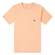 메종키츠네 네이비 폭스 패치 클래식 포켓 티셔츠 피치 반팔 반팔티 IM00110KJ0008-P612