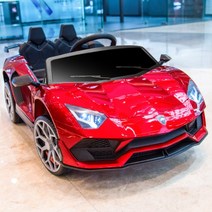 새학기맞이 유아 어린이 장난감 스포츠카 2인승 전동차 원격제어, 전기 구동, [페인트레드]+리모콘+스윙++12v4배터리