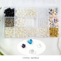 블루하트보라자개플라워물방울DIY풀세트 우정 팔찌 걸이 비즈 론델 이니셜 마스크스트랩 만들기 집콕키트 DIY풀세트, 09블루하트보라자개플라워물방울DIY풀세트, 이니셜영문5글자배송메모에써주세요