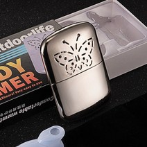 미니스토브 캐비넷히터 아연 합금 포켓 수명이 긴 초경량 손난로 실내 앰프 야외 소형 핸디 워머 히터 핸디 워머 히터 포켓 워머, 은의