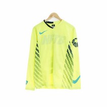 나이키스포츠 형광주황 기하학드라이핏 스포츠브이넥긴팔티 남자 M [100] 7925