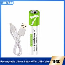 550mWh 1.5V AAA USB 충전식 리튬 이온 배터리 장난감 시계 손전등 면도기 무선 마우스 원격 제어용 타입-C 케이블 포함, 01 1PCS