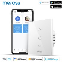 Meross-HomeKit 스마트 와이파이 롤러 셔터 타이머 전기 모터 커튼 블라인드 스위치 유럽/영국 버전 지원, 1 PCS with HomeKit, CHINA