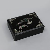 봉채함 신랑함 전통 레트로 포장 부모님 보석 블랙, 블랙 사이즈 110x77x34mm