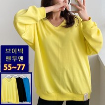 러브포텐 여성 루즈핏 브이넥 맨투맨 긴팔티 라벨포인트 3컬러 국내제작 브이넥 오버핏 맨투맨 긴팔티셔츠 [달콤디저트포함]