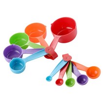 주방계량저울 측량저울 디지털저울 10Pcs 측정 숟가락 다채로운 플라스틱 컵 유용한 설탕 케이크 베이킹 스, 한개옵션2, 01 10Pcs Colorful, 한개옵션1