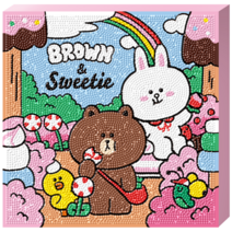 DIY 보석십자수 스위츠 라인프렌즈BS25-406 25x25