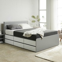 퍼즐 멀티 침대 Q (전체 서랍)+독립봉합 매트리스, 메이플화이트