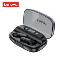 Lenovo-QT81 5.0 업그레이드된 블루투스 헤드셋 이어팟 마이크 포함 헤드폰 무선 미니 스포츠, 02 Black
