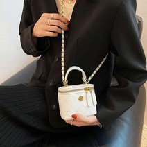 귀여운 미니 스퀘어 토트백 골드 체인 크로스 가방