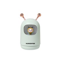 무드등가습기 귀여운 꿀벌 가습기 미니 초음파 USB 에센셜 오일 디퓨저, 06 Green Honeybee_01 USB Cable