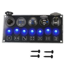 카라반 캠핑카 트레일러 rv 방수 자동차 스위치 패널 듀얼 b 소켓 충전기 온-오프 용, 푸른