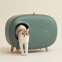 샴고양이 암수겸용하우스화장실 태비 편리하우스화장실 딥그린, 상세페이지 참조
