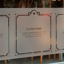 [KT알파쇼핑]고급컷팅안개시트_Cafe show window_90x45cm, 90x45cm/일체형