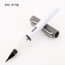 입문용 수제 만년필 입문 저가 세필 딥펜 새로운 럭셔리 품질 컬러 서예 브러쉬 펜, 흰색 회색