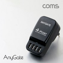 Anygate 멀티 충전기 4포트 34W 여행용 충전기 전원, 본상품선택, 별도의옵션이없습니다