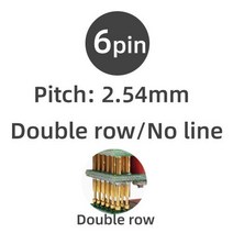 테스트 연소 고정 장치 2.54mm 스탠드 PCB 클립 핀 디버그 다운로드 프로그램 굽기 간격 6p 2, 03 6pinx2row