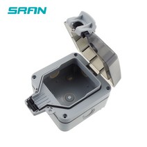 콘센트 옥외 산업용Sran ip66 방수 야외 상자 벽 소켓 16a eu 콘센트 듀얼 usb 충전 포트 외부 설치, 01 waterproof box