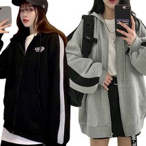 리더스타 2-A-390 여성점퍼 기모 루즈핏 점퍼 후드집업 집업류