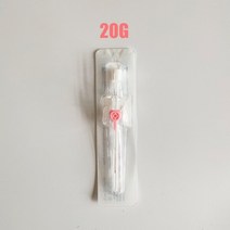 동물 일회용 I V 주입 포트 날개 캐뉼라 멸균 I V 카테터, 20G, 20 장