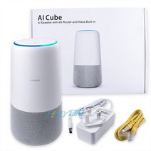 lte라우터 휴대용 와이파이 라우터 포켓파이 잠금 해제 화웨이 ai 큐브 b900-230 300mbps 4g + 스피커 + 알렉사, 없음