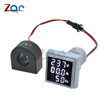 절연 저항 측정기3in 1 AC 60 ~ 500V 디지털 전압계 전류계 Hz Hertz 주파수 측정기 표시기 테스터 Amp 신, 08 Semicircular Shunt