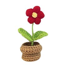 QIAOYI 초보자를 위한 수제 DIY 크로셰 뜨개질 키트 크로셰 뜨개질 배우기 원사 후크 크로셰 공예 팩, 작은, 실, 빨간 꽃