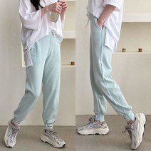 나니까 키작녀 조거 팬츠 여성 조커팬츠 트레이닝 패치 바지 레터링 민트 핑크 그레이 블랙