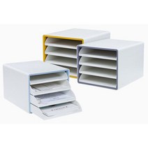 시스맥스 디럭스 오픈형 서류함 A4 수납 정리 보관대, 그레이